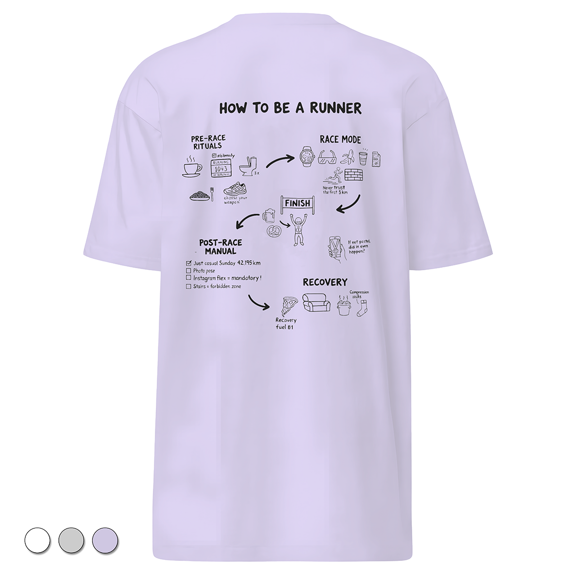 how to be a runner tshirt